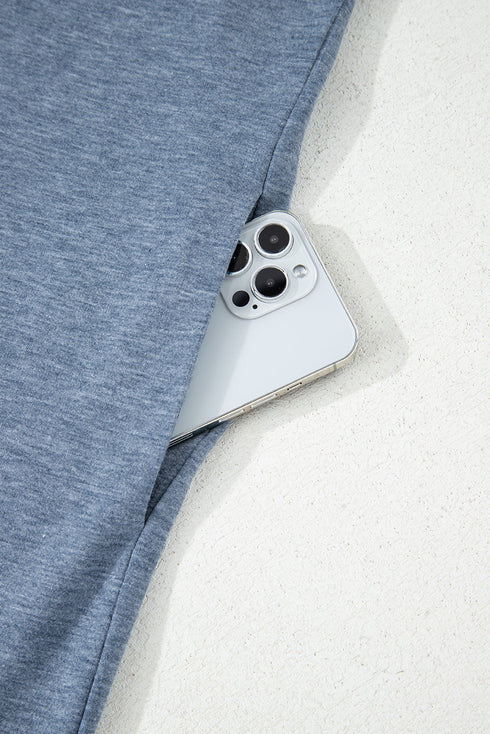 Half Placket Chest Pockets Short Sleeve Wide Leg Jumpsuit