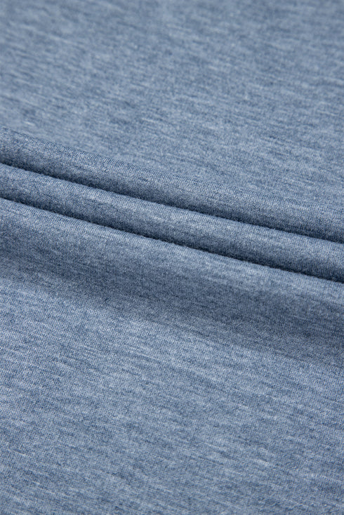 Half Placket Chest Pockets Short Sleeve Wide Leg Jumpsuit