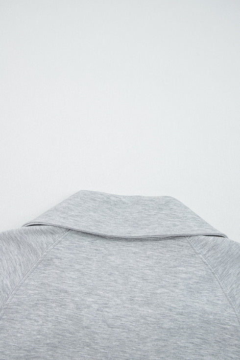 Half Zip Collar Relaxed Long Sleeve Drawstring Pant Set