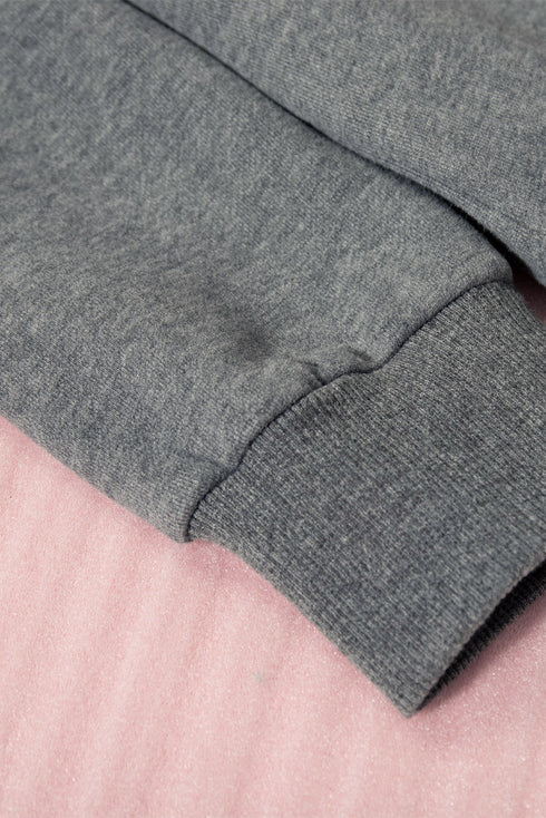 Half Zip Colorblock Pocket Patchwork Long Sleeve Hoodie