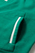 Half Zip Contrast Trim Pocketed Fleece Sweatshirt