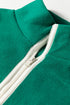 Half Zip Contrast Trim Pocketed Fleece Sweatshirt