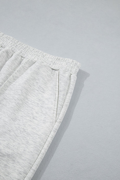 Half Zip Polo Tee Loose Pant Two Piece Loungewear