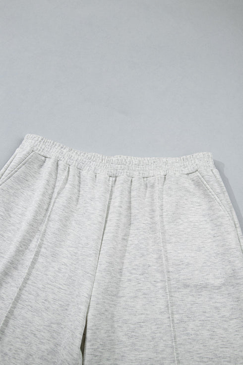 Half Zip Polo Tee Loose Pant Two Piece Loungewear
