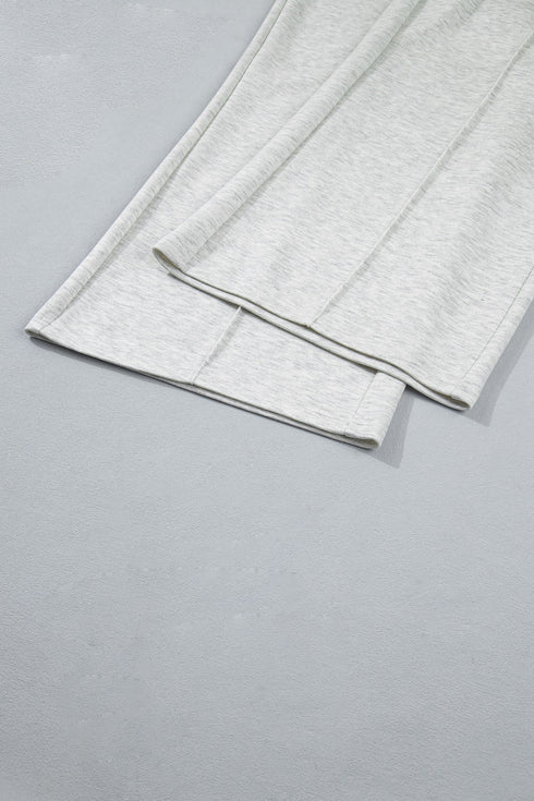 Half Zip Polo Tee Loose Pant Two Piece Loungewear