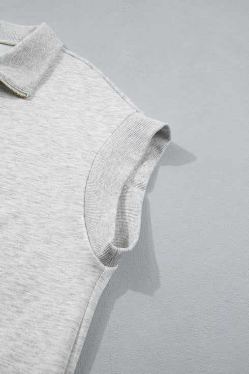 Half Zip Polo Tee Loose Pant Two Piece Loungewear