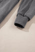 Half Zip Stand Collar Ribbed Panel Sweatshirt Dress