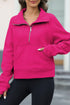 Half Zipper Kangaroo Pocket Sweatshirt