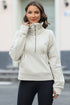 Half Zipper Kangaroo Pocket Sweatshirt