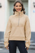 Half Zipper Kangaroo Pocket Sweatshirt