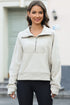 Half Zipper Kangaroo Pocket Sweatshirt