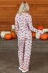 Halloween Bat Print Long Sleeve Soft Knit Pajama Set
