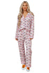 Halloween Bat Print Long Sleeve Soft Knit Pajama Set