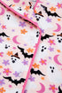 Halloween Bat Print Long Sleeve Soft Knit Pajama Set