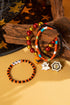Halloween Ghost Spider Web Beaded Charm Bracelet Set