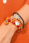 Halloween Ghost Spider Web Beaded Charm Bracelet Set