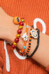 Halloween Ghost Spider Web Beaded Charm Bracelet Set