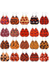 Halloween Pumpkin Bat Spider Web Leather Drop Earrings