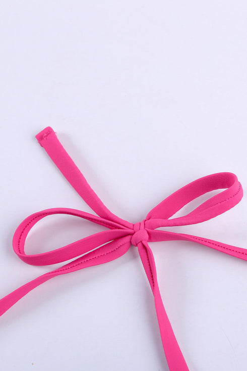 Halter Bandeau Striped Bikini