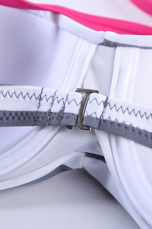 Halter Bandeau Striped Bikini