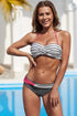 Halter Bandeau Striped Bikini