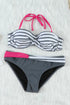 Halter Bandeau Striped Bikini