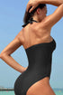 Halter Mesh Insert Cross Front One-Piece Swimsuit