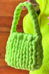 Handmade Woven Knit Open Top Textured Tote Bag