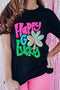 Happy Go Lucky Clover Graphic Crew Neck Shirt