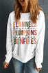 Hayrides And Bonfires Graphic Crew Neck Pullover Sweatshirt