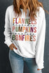 Hayrides And Bonfires Graphic Crew Neck Pullover Sweatshirt