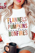 Hayrides And Bonfires Graphic Crew Neck Pullover Sweatshirt