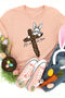 He Is Risen Cross Graphic Short Sleeve Tee