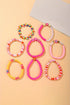 Heart And Flower Beaded Multi Strand Stackable Bracelet