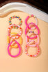 Heart And Flower Beaded Multi Strand Stackable Bracelet