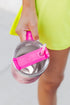 Heart And Kiss Print Large Handle Insulated Travel Tumbler