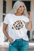Heart Football Graphic Print Short Sleeve Crew Neck Tee