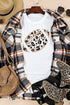 Heart Football Graphic Print Short Sleeve Crew Neck Tee