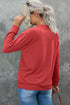Heart Graphic Long Sleeve Crew Neck Pullover Sweatshirt