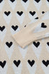 Heart Motif Argyle Crew Neck Pullover Sweater