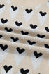 Heart Motif Argyle Crew Neck Pullover Sweater