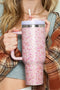 Heart Pattern Stainless Steel Insulated Travel Tumbler
