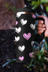 Heart Print Alloy Insulated Travel Tumbler