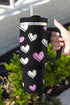 Heart Print Alloy Insulated Travel Tumbler