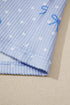 Heart Print Bow Detail Corded Twisted Rib Short Set