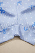 Heart Print Bow Detail Corded Twisted Rib Short Set