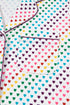 Heart Print Button Down Long Sleeve Pajama Set