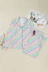 Heart Print Button Down Long Sleeve Pajama Set