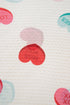 Heart Print Sheer Mesh Long Sleeve Crew Neck Top