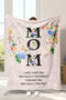 Heartfelt Message Floral Print Soft Flannel Throw Blanket